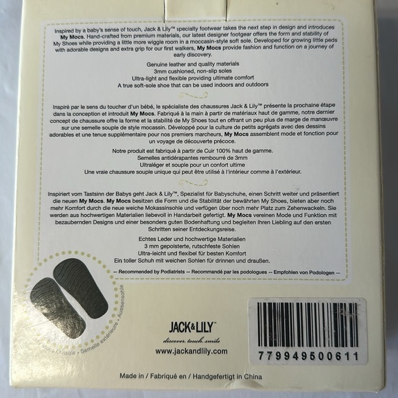 Jack & Lily - NWT Crib Shoes/Walker shoes. Size 0-6  months - Picture 4 of 5